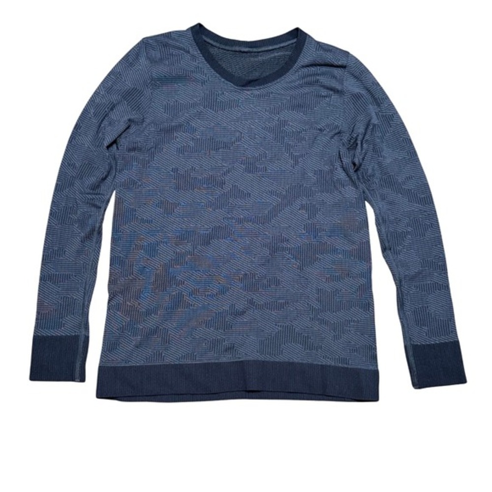 Lululemon Gray Camo Asphalt Swiftly Breathe Top‎ Long Sleeve Small-Flawed